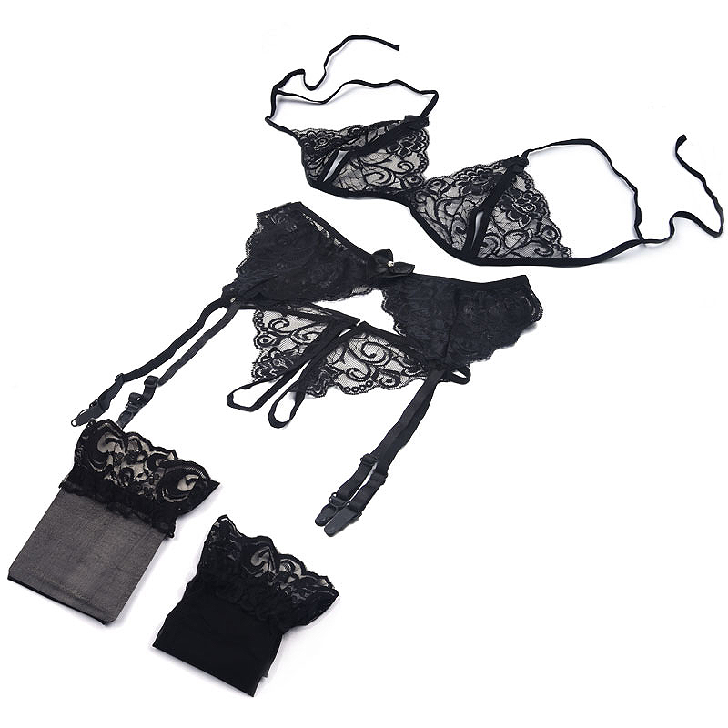 Sheer Mesh Bra - 1 set kanten lingerie voor dames,