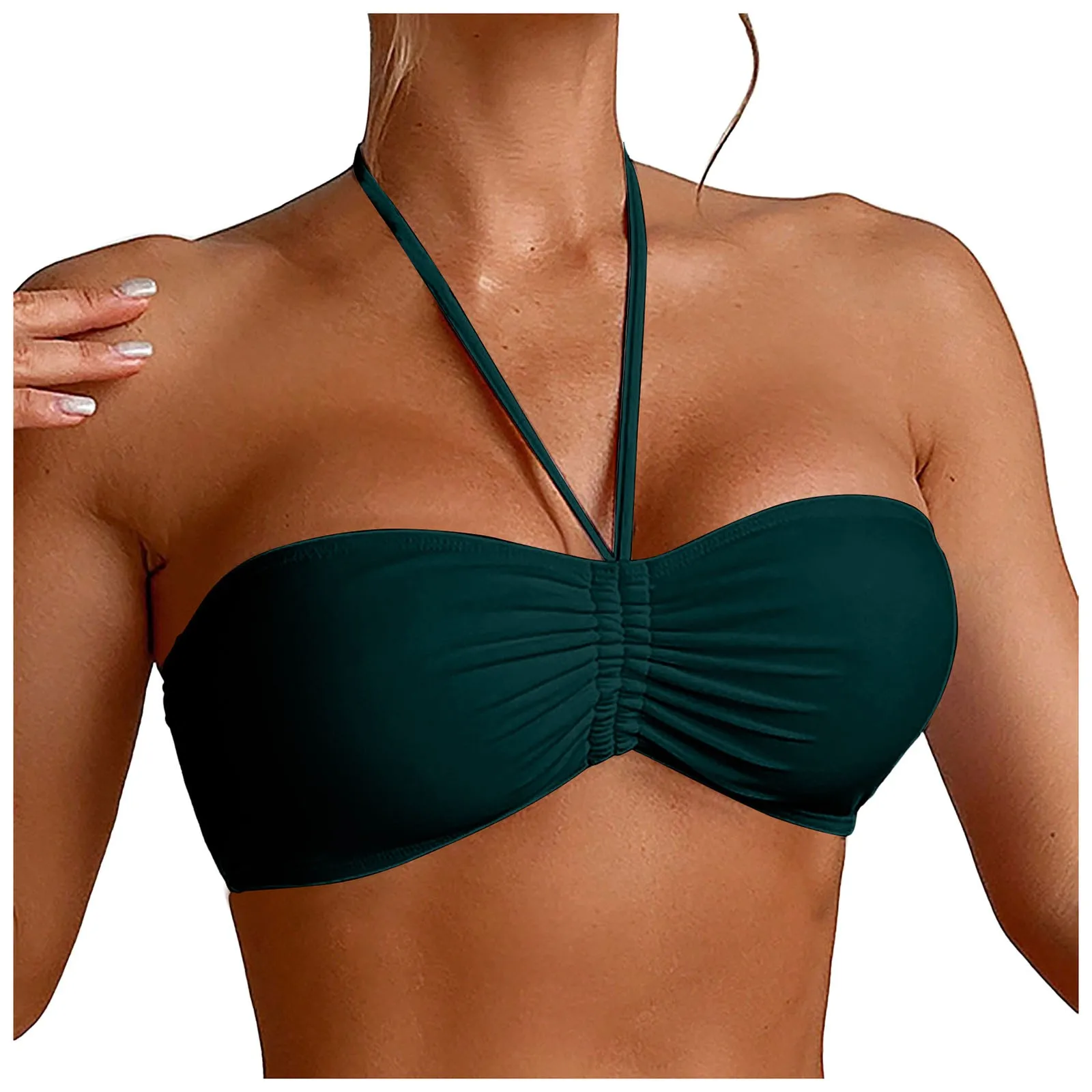 Underwire Bra Padded - Vrouwen beugel bikinitop push-up zwemtop alleen