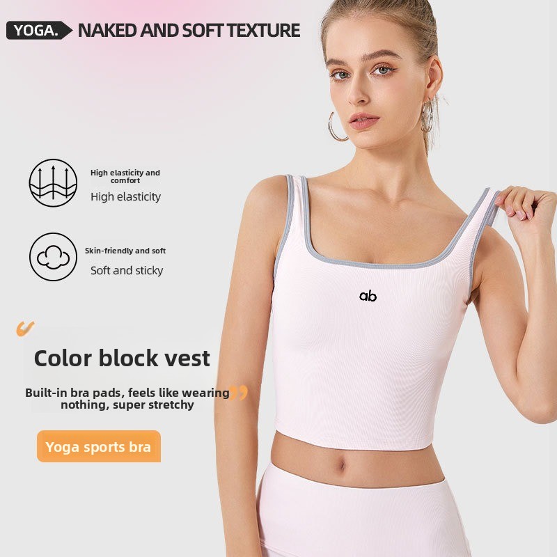 Minimizer Bra Women - Dames Zomer Geribbelde Yoga Tanktop Met