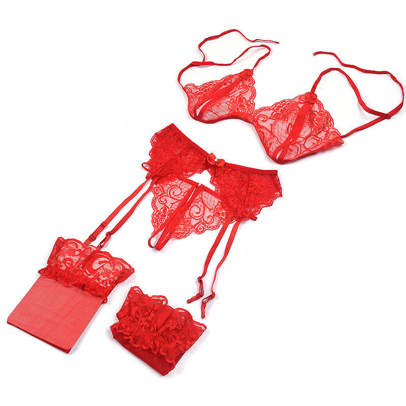 1 set kanten lingerie voor dam - Sheer Mesh Bra recensie en prijs